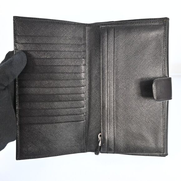 Auth Prada Saffiano Logos Leather Long #136475P17B and unbranded chain bundle - Picture 12 of 15